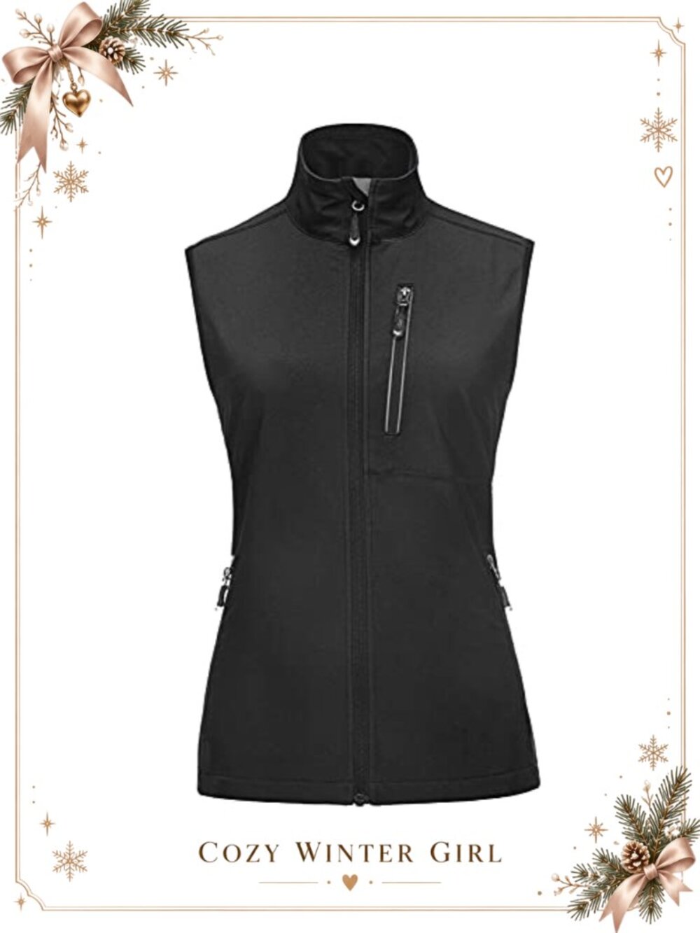 Women's Lightweight Windproof Running Vest Sleeveless Zip Pockets